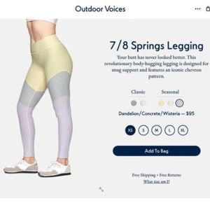 Outdoor Voices 7/8 Springs Legging NWT